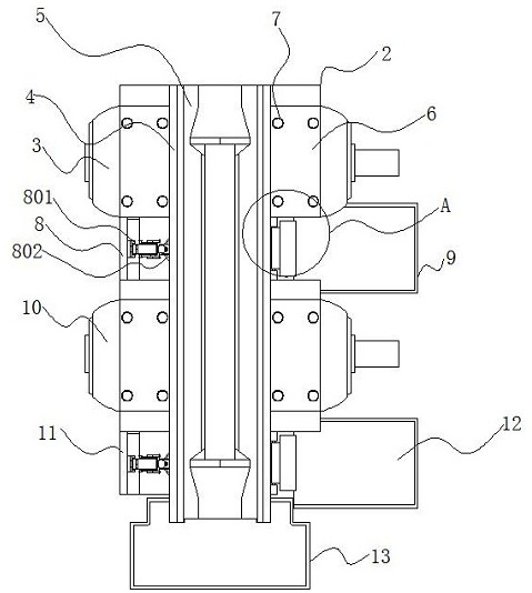 一种散热板加工用具有翻转结构的剖面平整度检测设备专利图