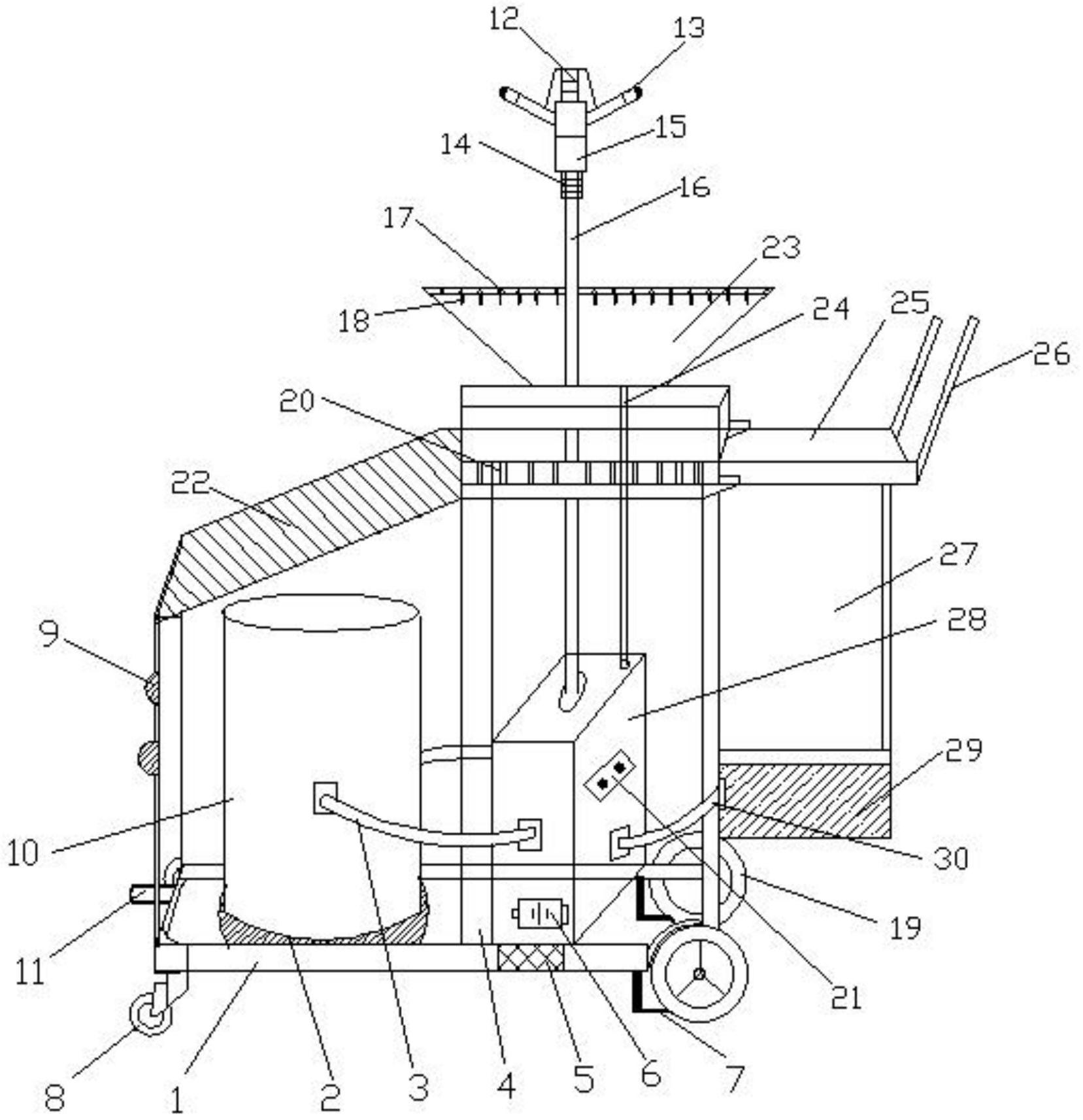 一种方便移动的园林灌溉装置专利图