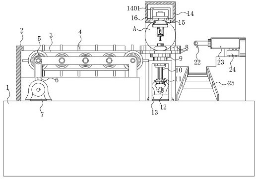 一种具有自动化可移动的读卡器卡槽打磨加工生产设备专利图