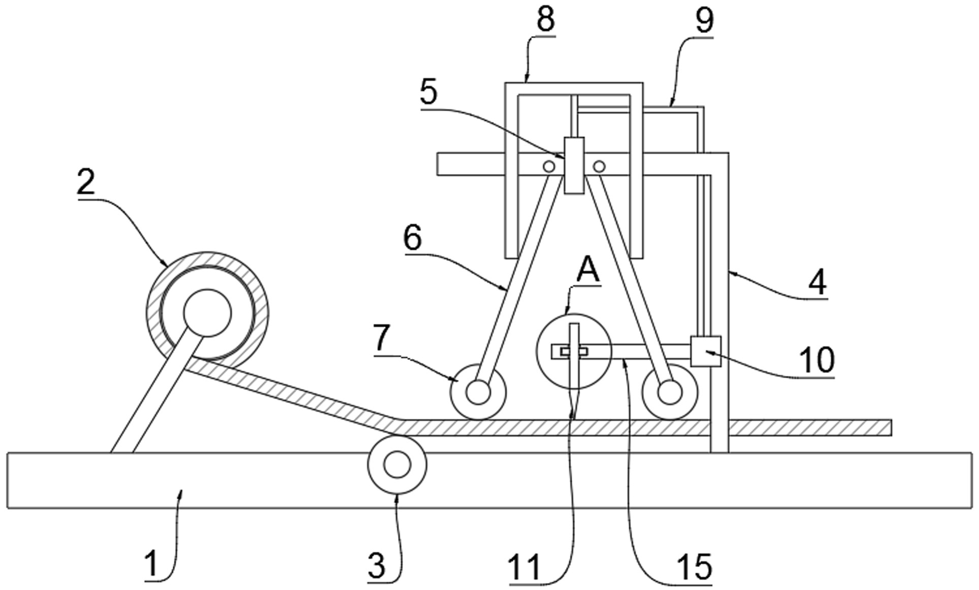一种再生棉生产用的自动裁剪设备专利图