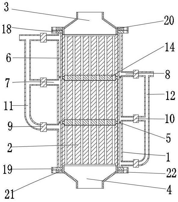 一种不锈钢生产酸洗线石墨换热器装置专利图