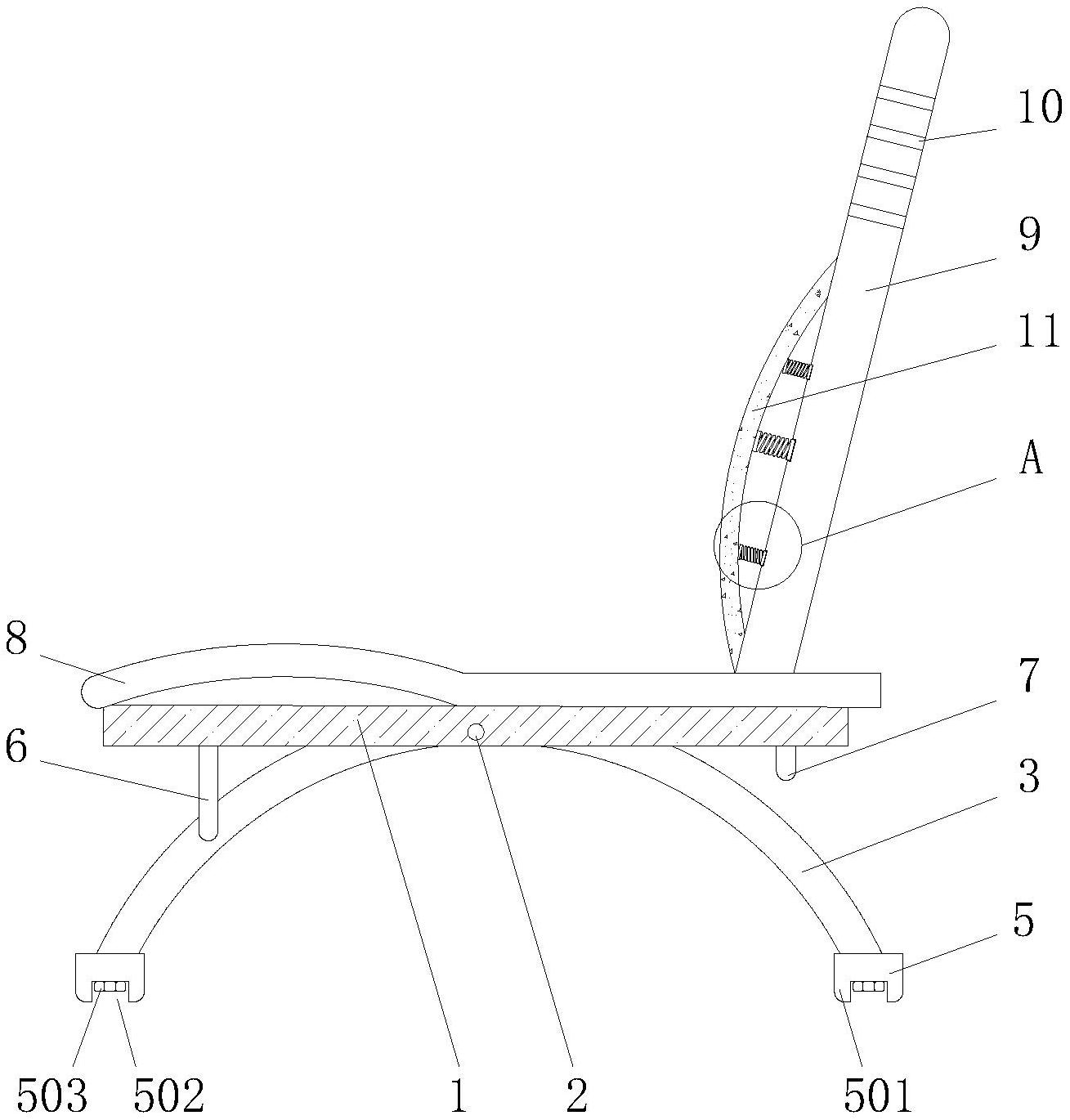 一种基于机场候机厅使用的候机座椅专利图