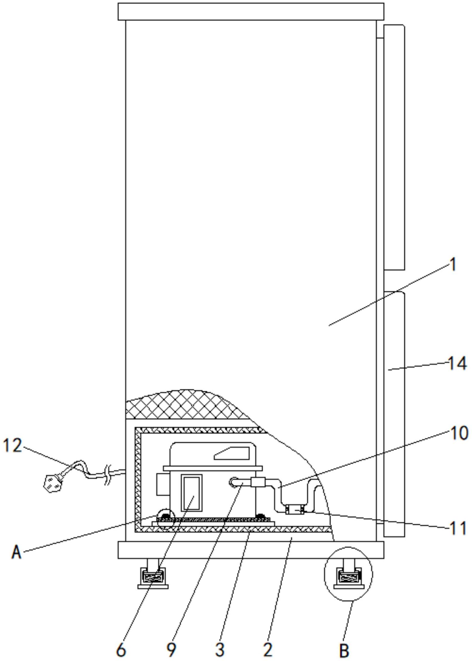 一种低噪音冰箱专利图
