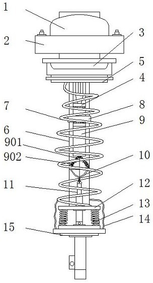 一种具有隔离阻尼结构的定位汽车减震器专利图