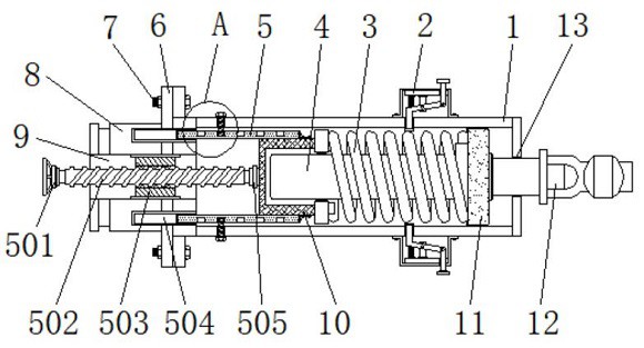 一种螺旋状且可调节弹力的气压弹簧自动化弹力调整设备专利图片
