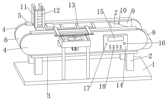 一种机械加工用矩形块暂歇式水平搬运装置专利图片