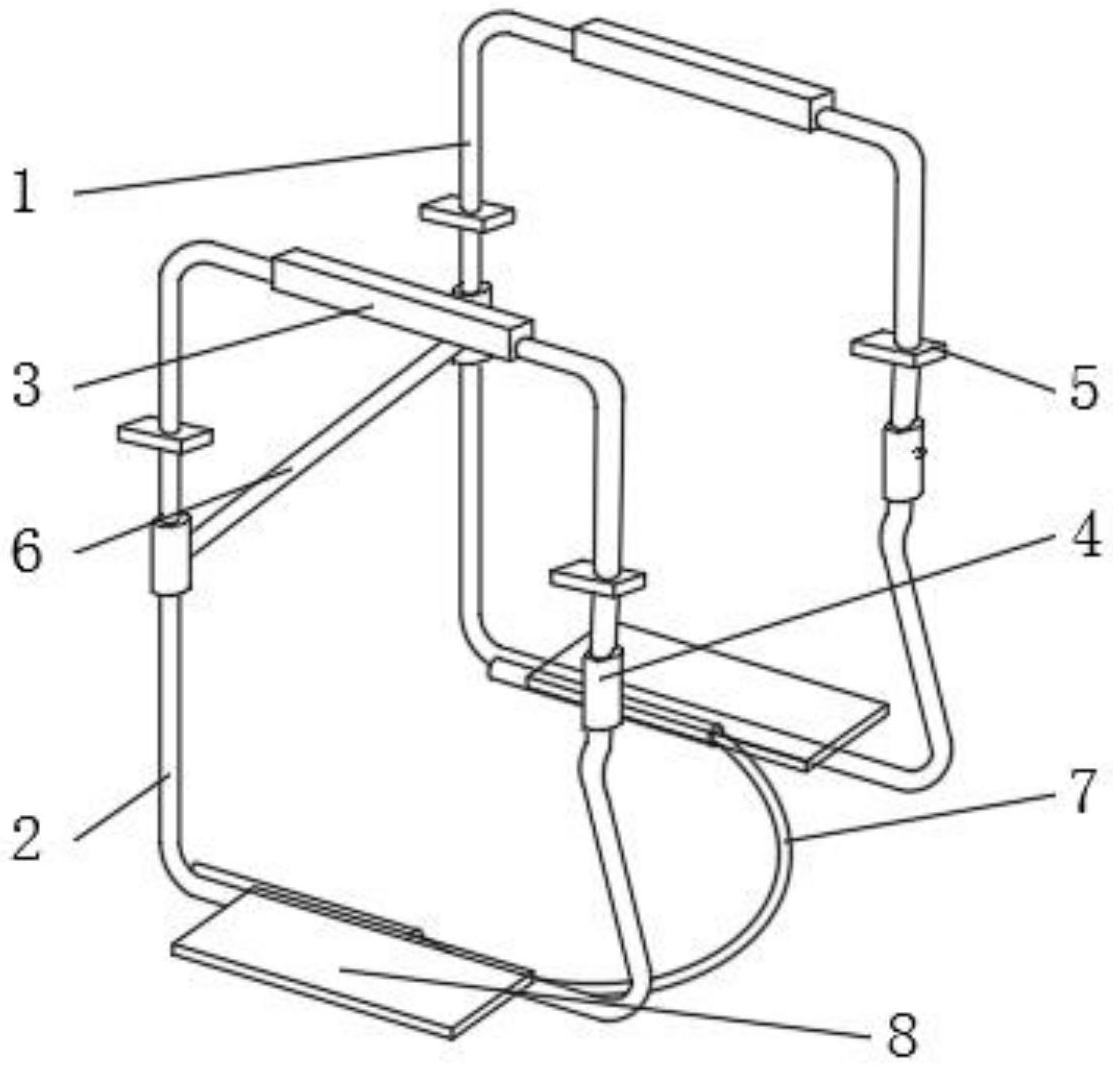 一种老年人用的坐便器安全护栏专利图