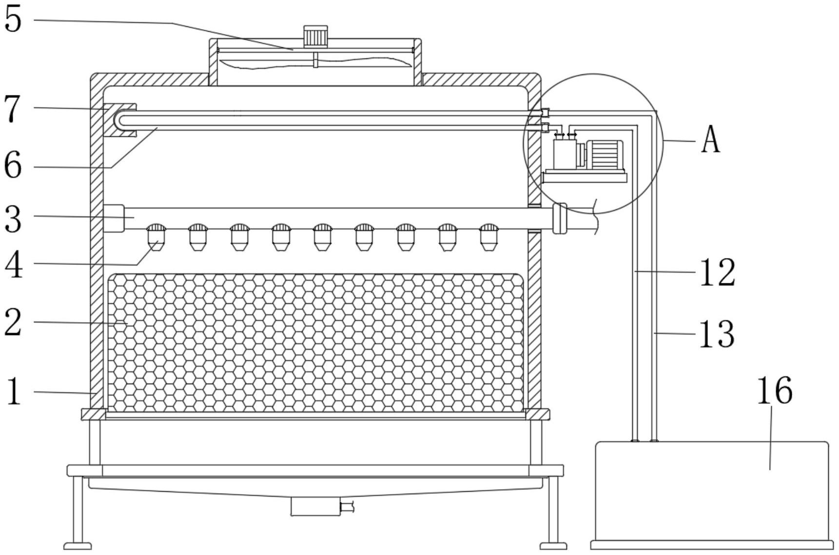 一种火电厂冷却塔用防水汽回流装置专利图