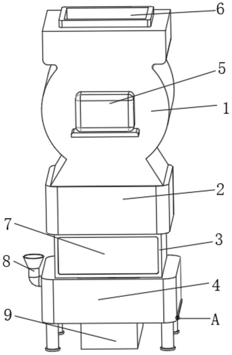 一种以石英岩为原材料的高纯度石英粉体的制作装置专利图