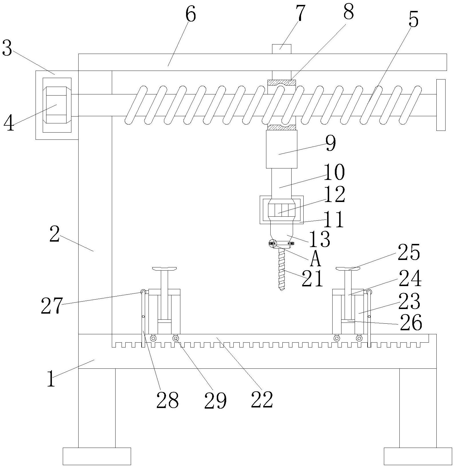 一种智能建筑用板材打孔装置专利图