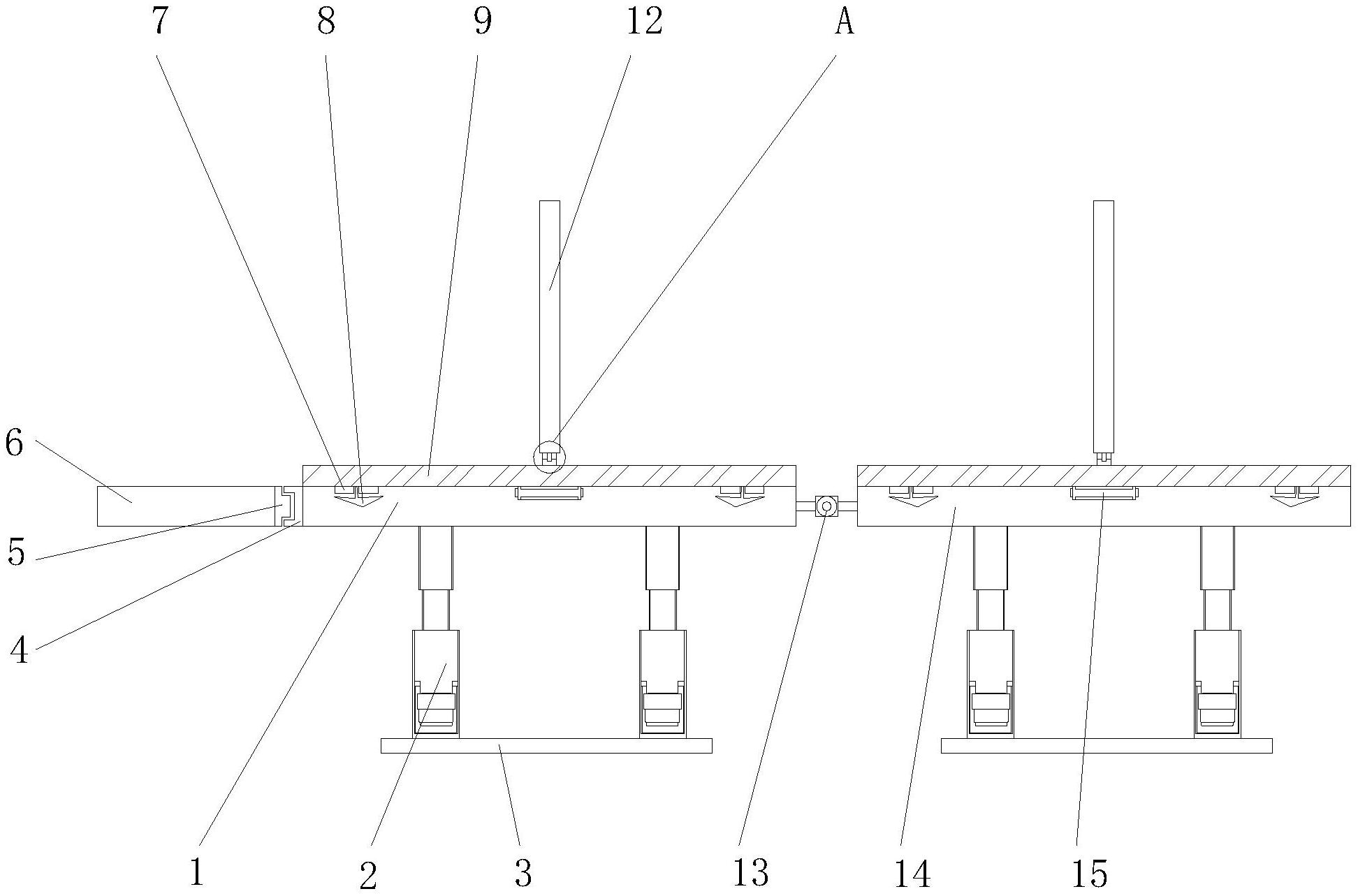 一种服装设计用的可折叠功能分区桌专利图